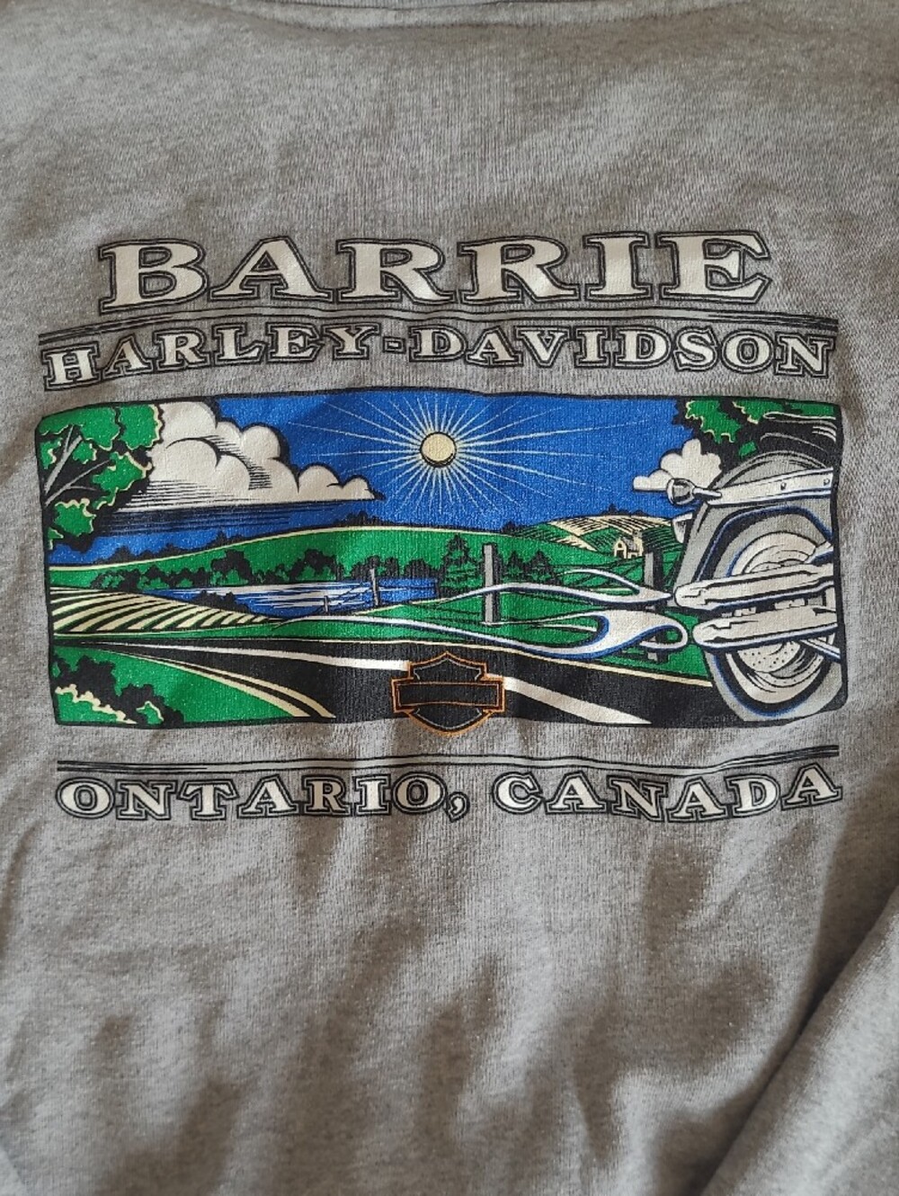 2001 Barrie Ontario Canada Harley-Davidson Full-Zip Sweatshirt Made In The USA - Picture 10 of 10